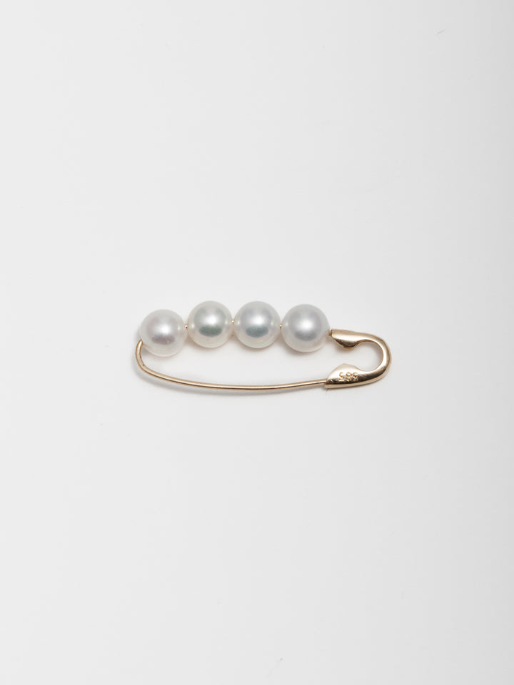 Loren Stewart XL Pearl Safety Pin Earring