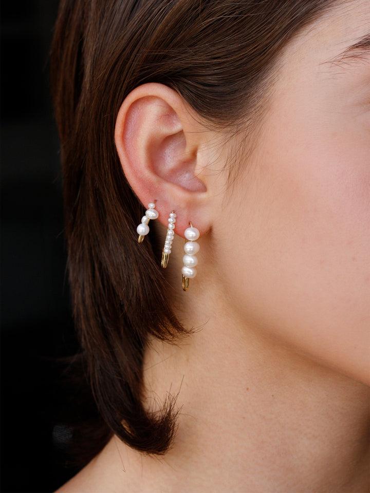 Loren Stewart XL Pearl Safety Pin Earring