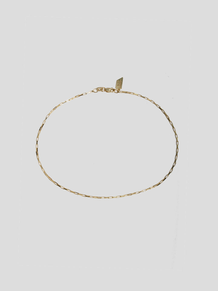 loren stewart Petite Industrial Box Link Chain Anklet
