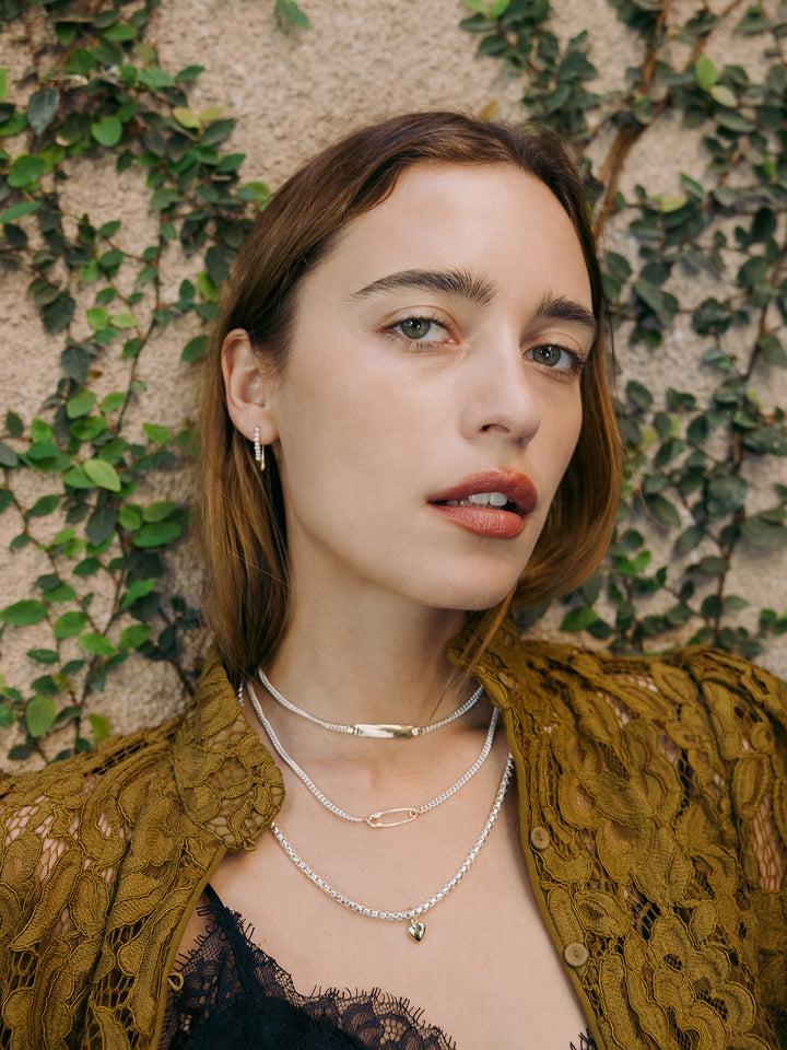 Loren Stewart Petite Industrial Safety Pin Necklace