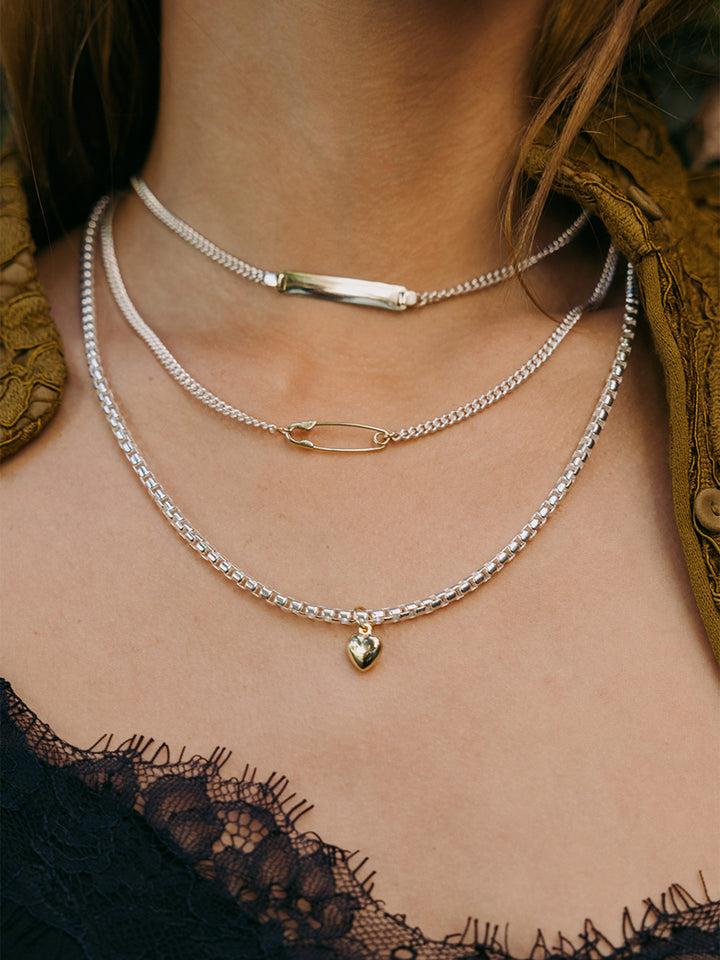 Loren Stewart Petite Industrial Safety Pin Necklace