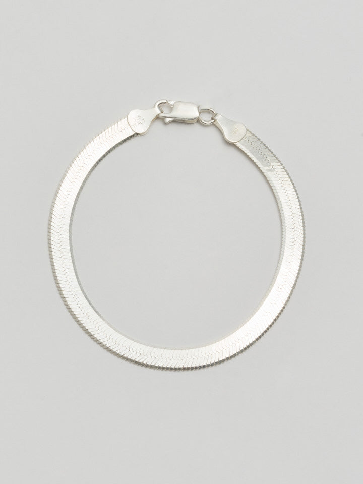 Loren Stewart XL Sterling Silver Herringbone Bracelet