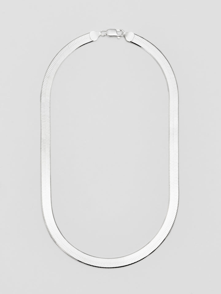 loren stewart XL Sterling Silver Herringbone Necklace
