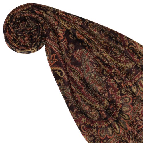 Lorenzo Cana Cashmere Men's Scarf Superior Red Wine Red LORENZO CANA