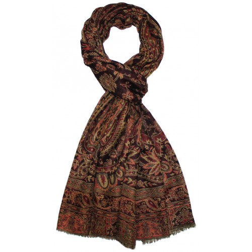 Lorenzo Cana Cashmere Men's Scarf Superior Red Wine Red LORENZO CANA