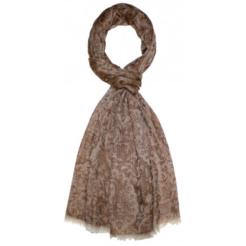 Lorenzo Cana Cashmere Mens Pashmina Jacquard Chelsea Brown LORENZO CANA
