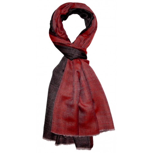 Lorenzo Cana Cashmere Mens Scarf Doubleface Cranberry And Blackberry Red LORENZO CANA