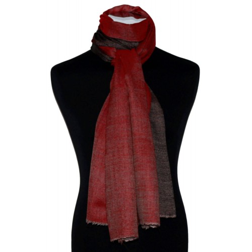 Lorenzo Cana Cashmere Mens Scarf Doubleface Cranberry And Blackberry Red LORENZO CANA