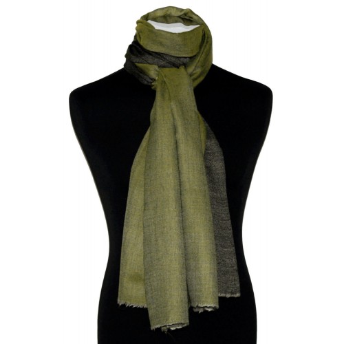 Lorenzo Cana Cashmere Mens Scarf Doubleface Fir And Gray Green LORENZO CANA