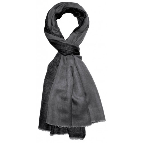 Lorenzo Cana Cashmere Mens Scarf Doubleface Light And Dark Gray LORENZO CANA