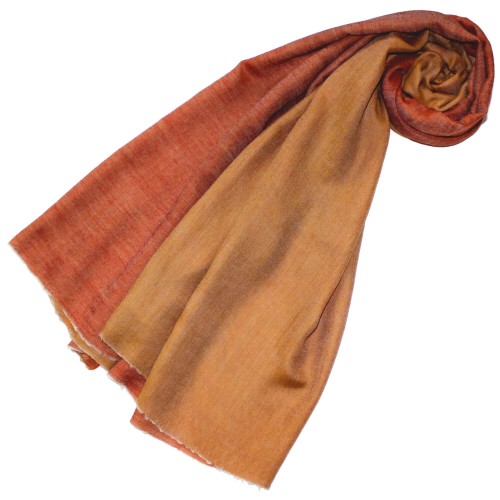lorenzo cana Cashmere mens scarf doubleface ocher and orange LORENZO CANA