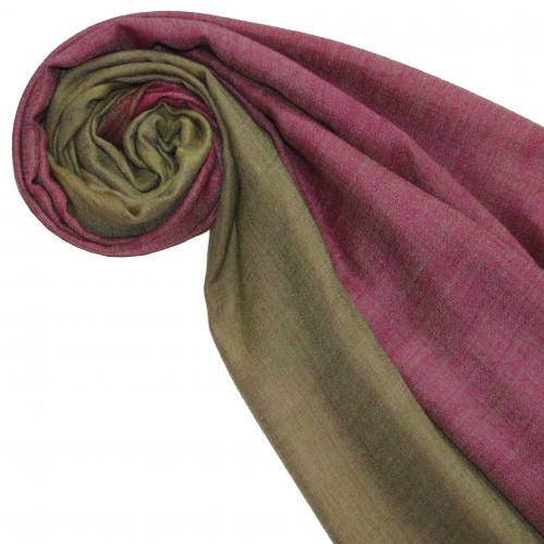 Lorenzo Cana Cashmere Mens Scarf Doubleface Raspberry Pink And Fir Green LORENZO CANA