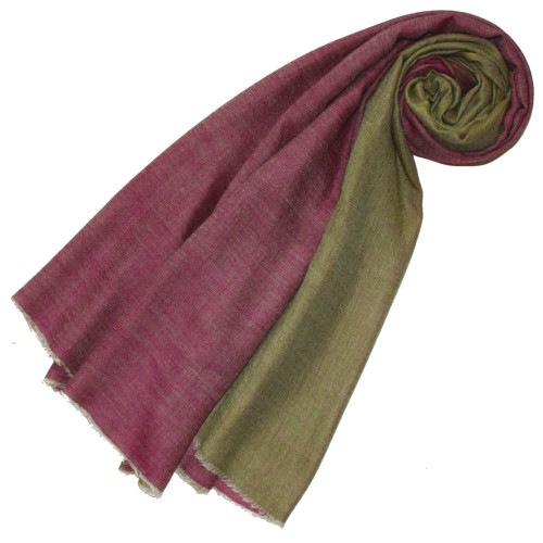 lorenzo cana Cashmere mens scarf doubleface raspberry pink and fir green LORENZO CANA