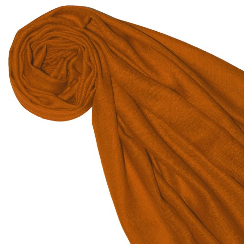 Lorenzo Cana Cashmere Mens Scarf Plain Amber Orange LORENZO CANA