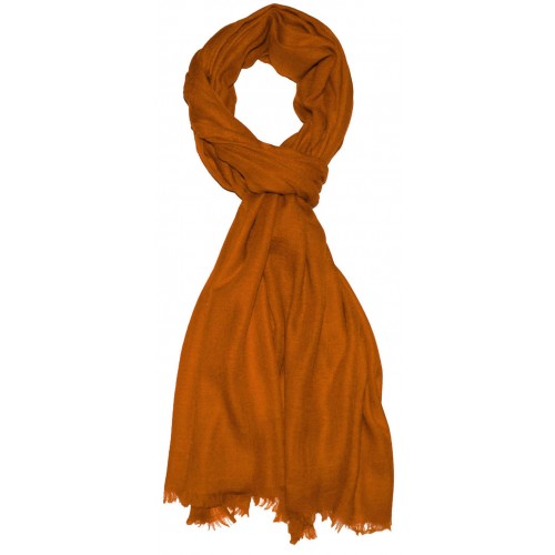 Lorenzo Cana Cashmere Mens Scarf Plain Amber Orange LORENZO CANA