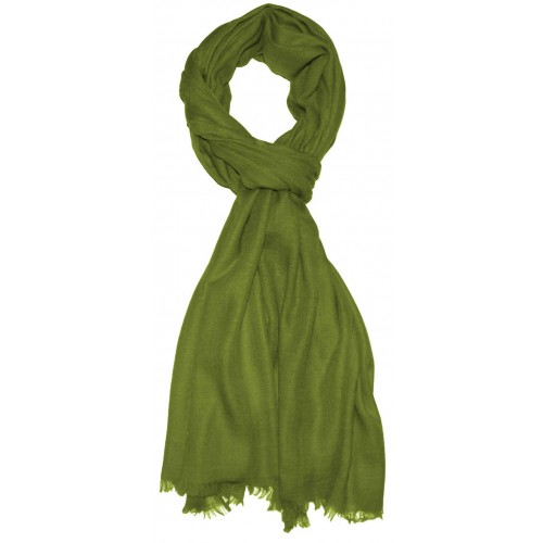 Lorenzo Cana Cashmere Mens Scarf Plain Avodcado Green LORENZO CANA