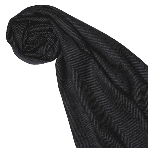 Lorenzo Cana Cashmere Mens Scarf Plain Night Gray LORENZO CANA