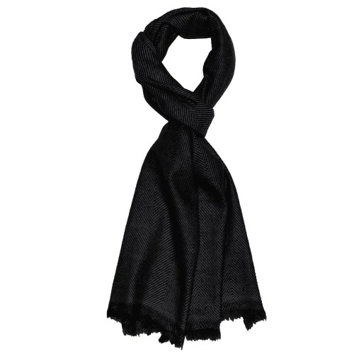 Lorenzo Cana Cashmere Mens Scarf Plain Night Gray LORENZO CANA