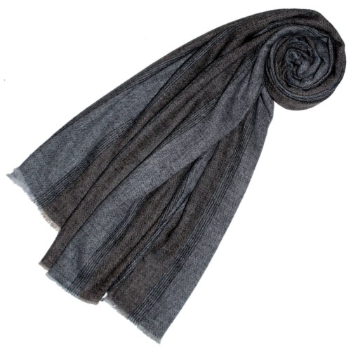 lorenzo cana Cashmere mens scarf stripe nature dark LORENZO CANA