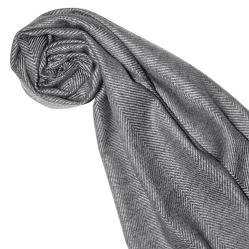 Lorenzo Cana Cashmere Mens Scarf Uncoloured Stripes LORENZO CANA