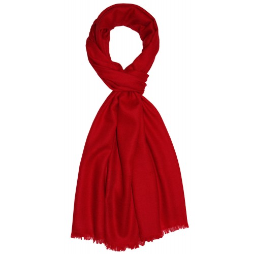 Lorenzo Cana Cashmere Mens Scarf Uni Twill Fire Red LORENZO CANA