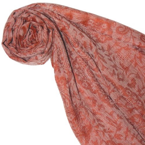 Lorenzo Cana Cashmere Pashmina Jacquard Flamingo Red LORENZO CANA