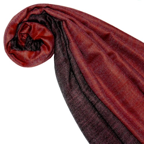 Lorenzo Cana Cashmere Scarf Doubleface Cranberry And Blackberry Red LORENZO CANA