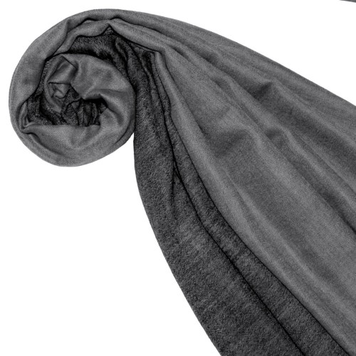 Lorenzo Cana Cashmere Scarf Doubleface Light And Dark Gray LORENZO CANA