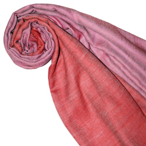 Lorenzo Cana Cashmere Scarf Doubleface Pink And Salmon Red LORENZO CANA