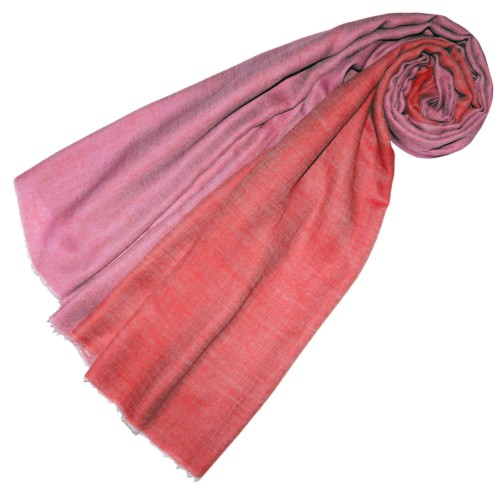 lorenzo cana Cashmere scarf doubleface pink and salmon red LORENZO CANA