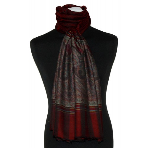 Lorenzo Cana Cashmere Scarf Maple Red Paisley LORENZO CANA