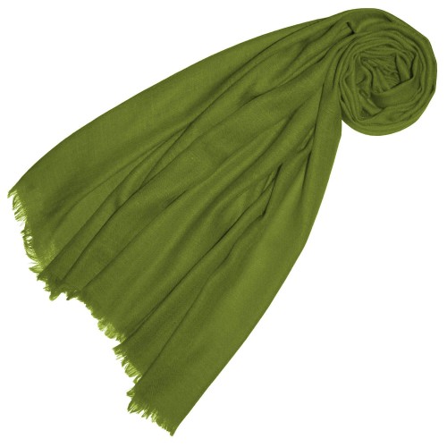 lorenzo cana Cashmere Scarf plain Avodcado Green LORENZO CANA