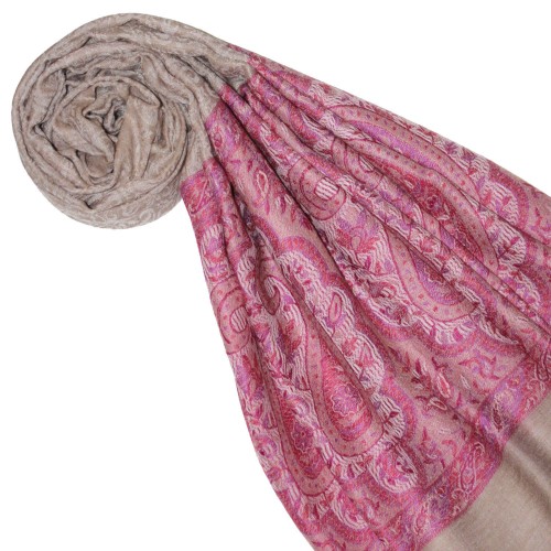 Lorenzo Cana Cashmere Scarf Sand Pink Paisley LORENZO CANA