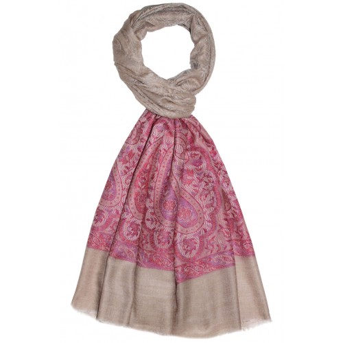 Lorenzo Cana Cashmere Scarf Sand Pink Paisley LORENZO CANA