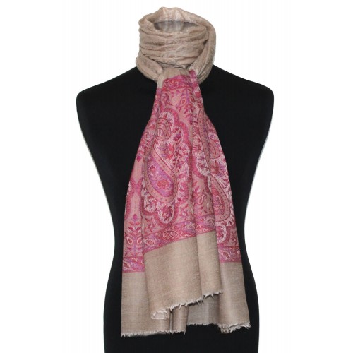 Lorenzo Cana Cashmere Scarf Sand Pink Paisley LORENZO CANA