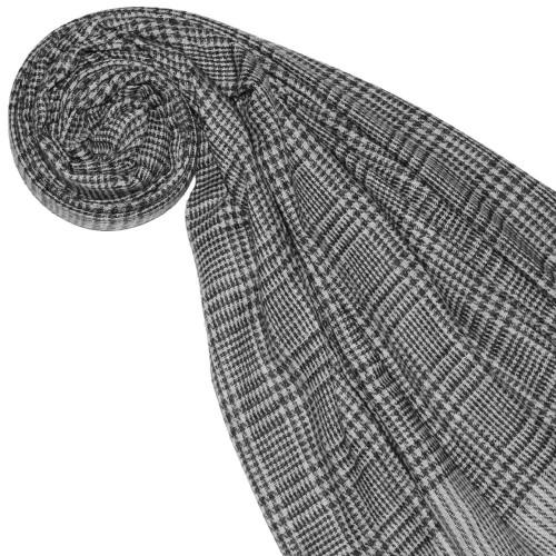 Lorenzo Cana Cashmere Scarf Uncolored Gray Checkered LORENZO CANA