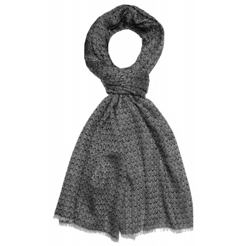 Lorenzo Cana Cashmere Scarf Uncolored Gray Light Gray LORENZO CANA