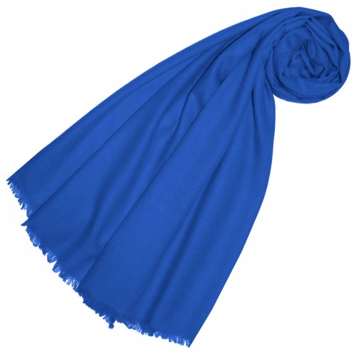 lorenzo cana Cashmere scarf Uni Twill Gentian blue LORENZO CANA