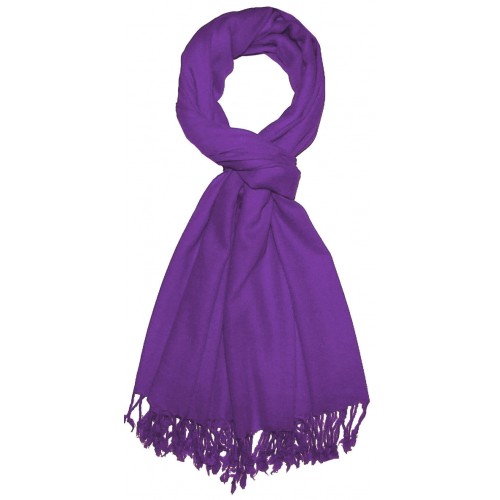 Lorenzo Cana Cashmere + Wool Mens Scarf Purple Single Color LORENZO CANA