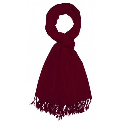 Lorenzo Cana Cashmere + Wool Mens Scarf Wine Red Monochrome LORENZO CANA