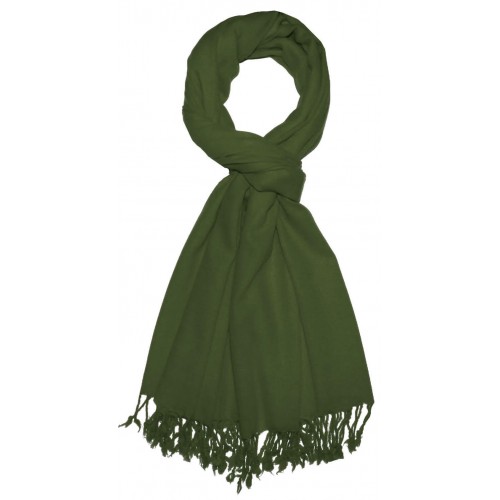 Lorenzo Cana Cashmere + Wool Scarf Fir Green Monochrome LORENZO CANA