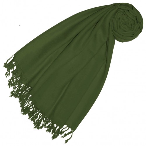lorenzo cana Cashmere + wool scarf fir green monochrome LORENZO CANA
