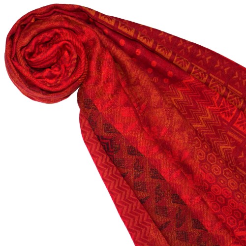 Lorenzo Cana Cotton And Wool Mens Scarf Red Black Yellow LORENZO CANA