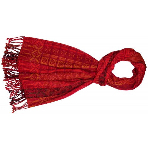 Lorenzo Cana Cotton And Wool Mens Scarf Red Black Yellow LORENZO CANA