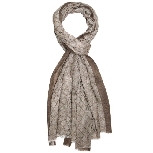 Lorenzo Cana Fluffy Cashmere Mens Scarf Cappuccino White LORENZO CANA