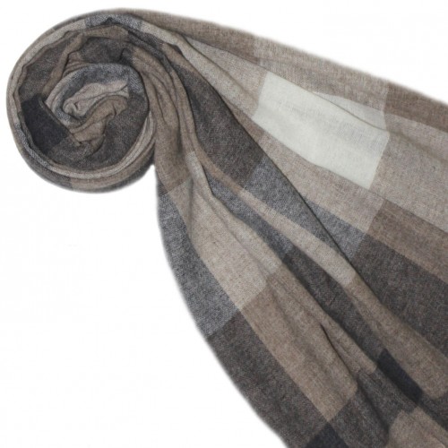 Lorenzo Cana Fluffy Cashmere Mens Scarf Mocca Cappucino LORENZO CANA