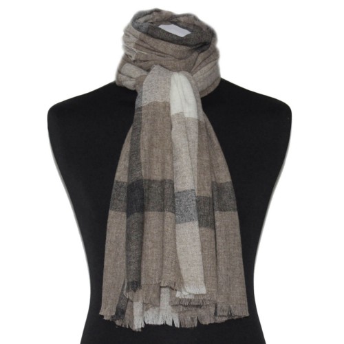 Lorenzo Cana Fluffy Cashmere Mens Scarf Mocca Cappucino LORENZO CANA