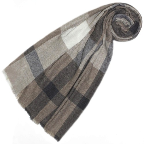 lorenzo cana Fluffy Cashmere mens scarf Mocca Cappucino LORENZO CANA
