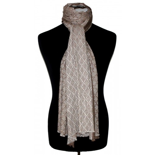 Lorenzo Cana Fluffy Cashmere Stole Cappuccino White LORENZO CANA