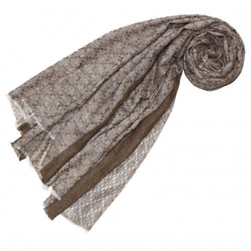 lorenzo cana Fluffy Cashmere Stole Cappuccino White LORENZO CANA